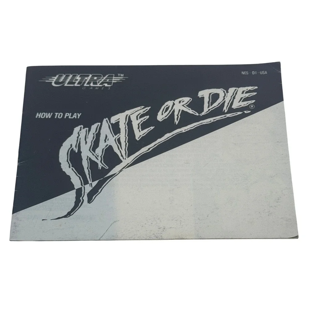 Skate or Die Nintendo NES Ultra Games Instruction Manual Booklet NES-DI-USA